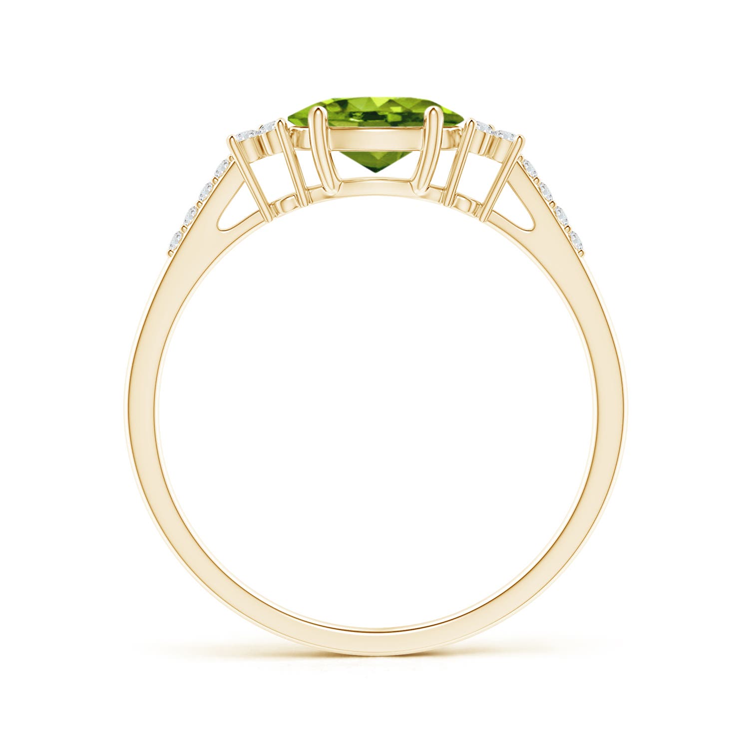 AAAA - Peridot / 0.94 CT / 14 KT Yellow Gold