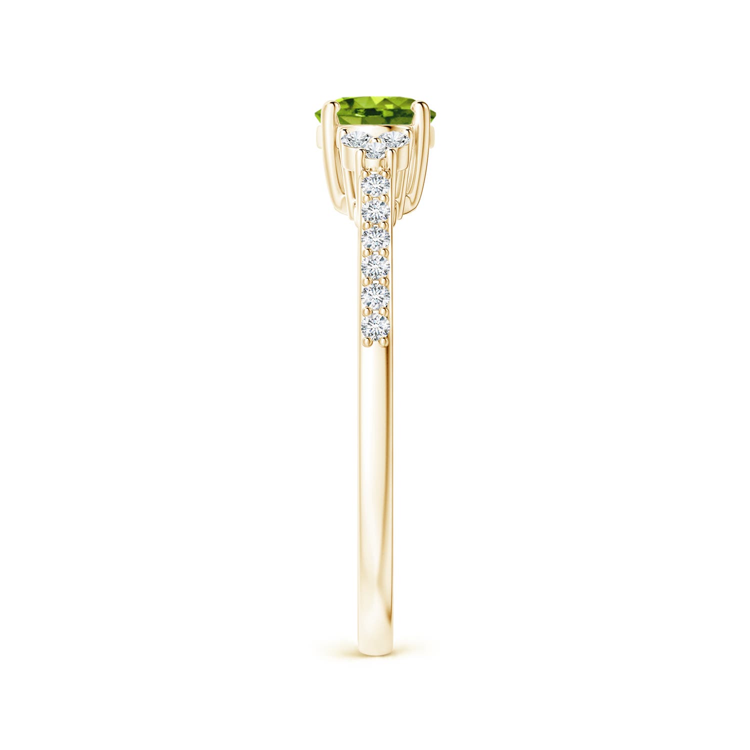 AAAA - Peridot / 0.94 CT / 14 KT Yellow Gold