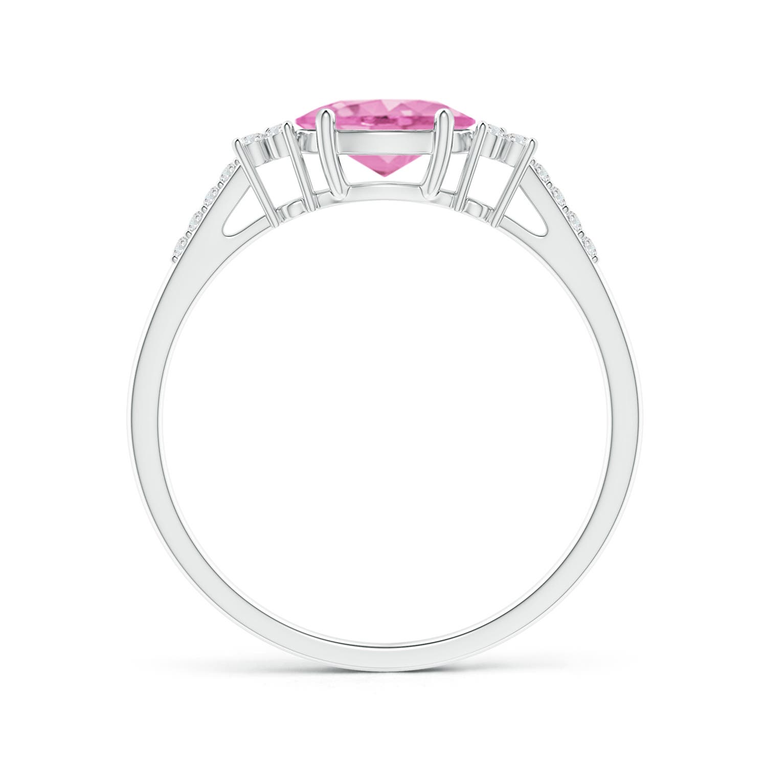 A - Pink Sapphire / 0.94 CT / 14 KT White Gold