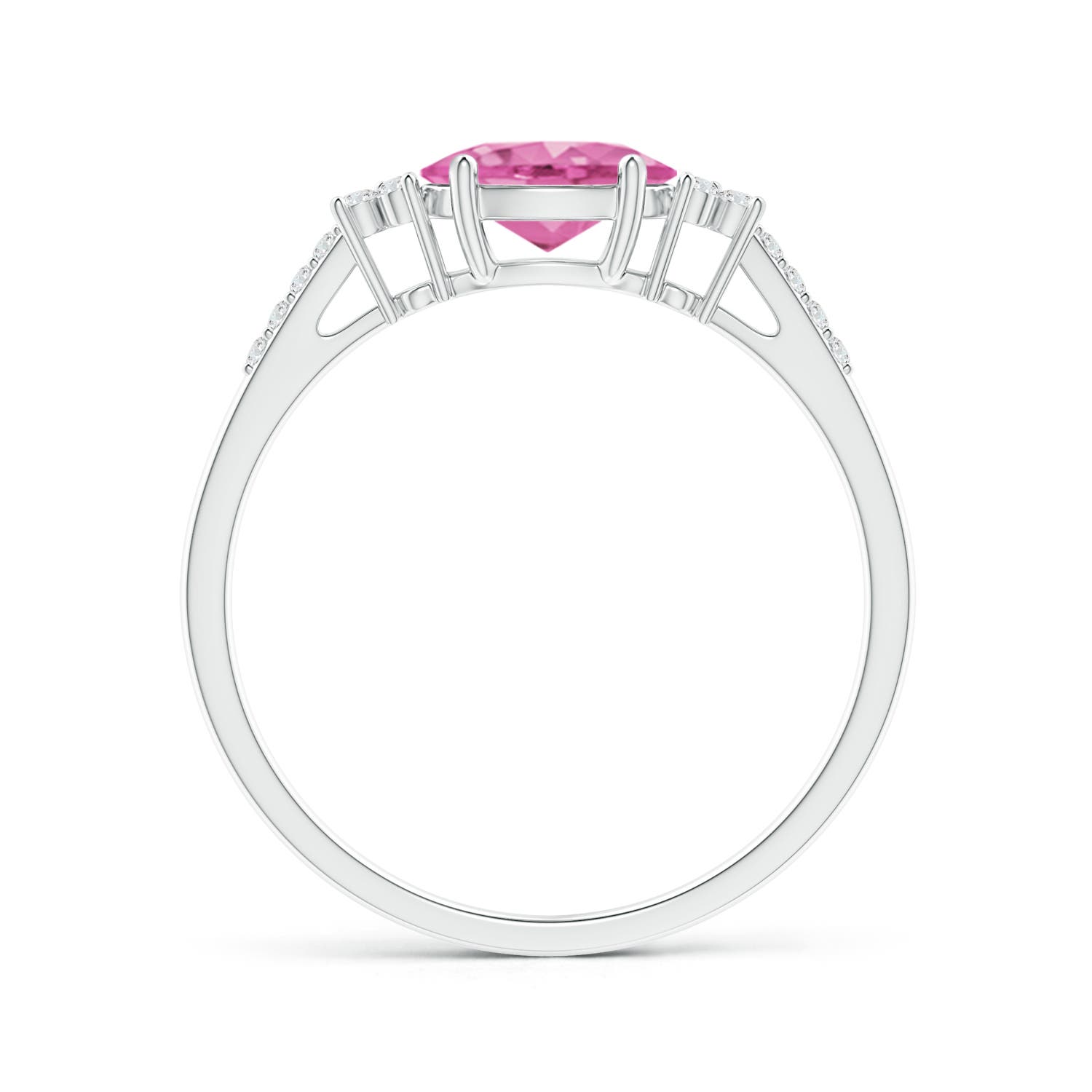 AA - Pink Sapphire / 0.94 CT / 14 KT White Gold