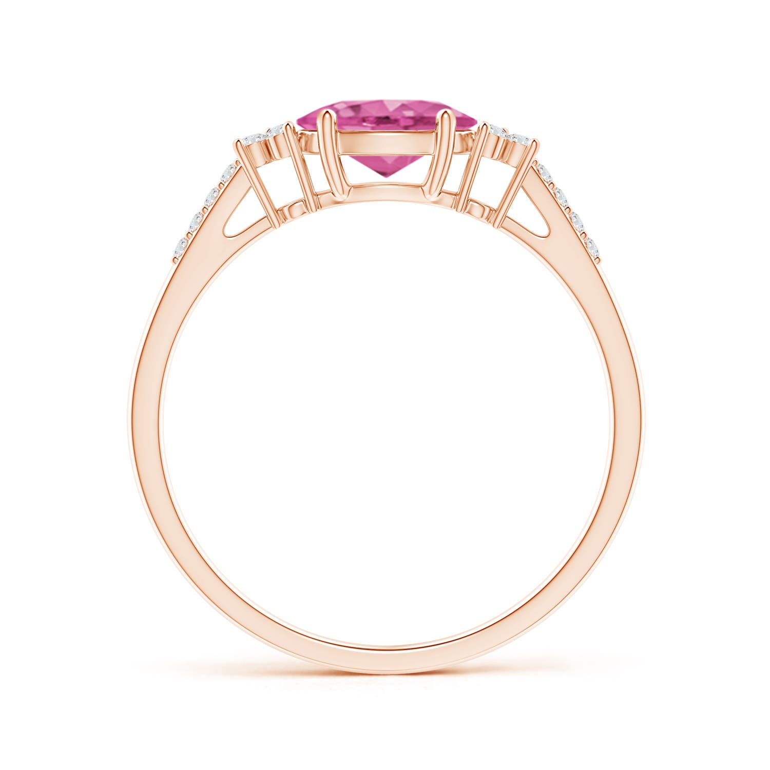 AAA - Pink Sapphire / 0.94 CT / 14 KT Rose Gold