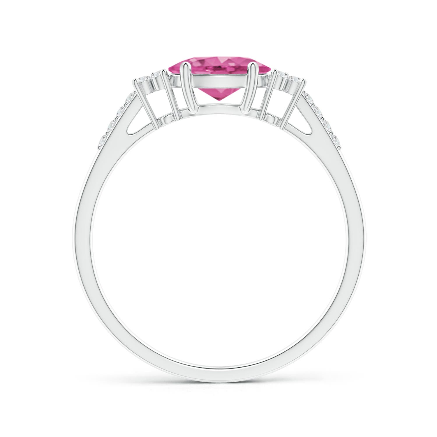 AAA - Pink Sapphire / 0.94 CT / 14 KT White Gold