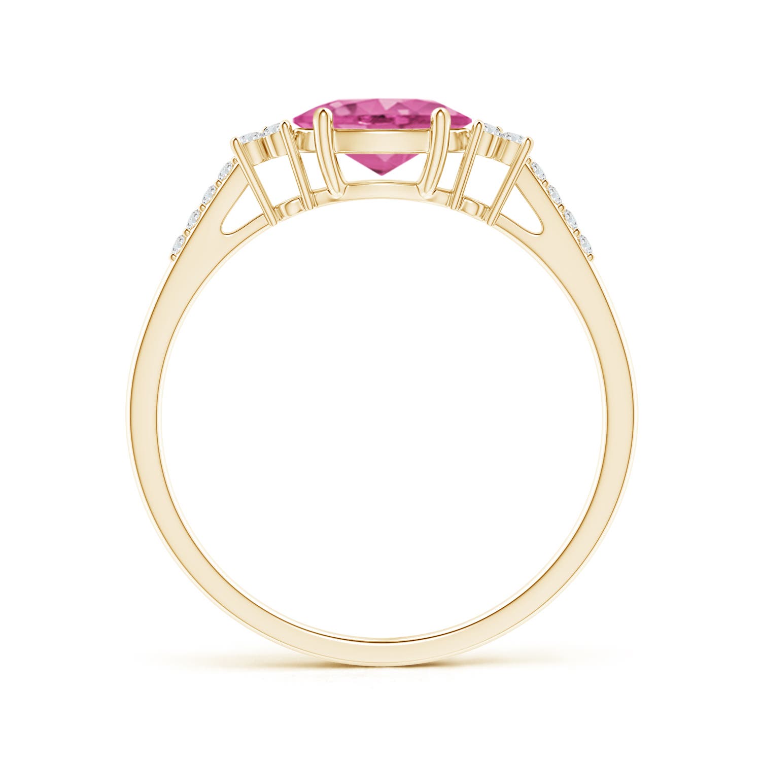 AAA - Pink Sapphire / 0.94 CT / 14 KT Yellow Gold