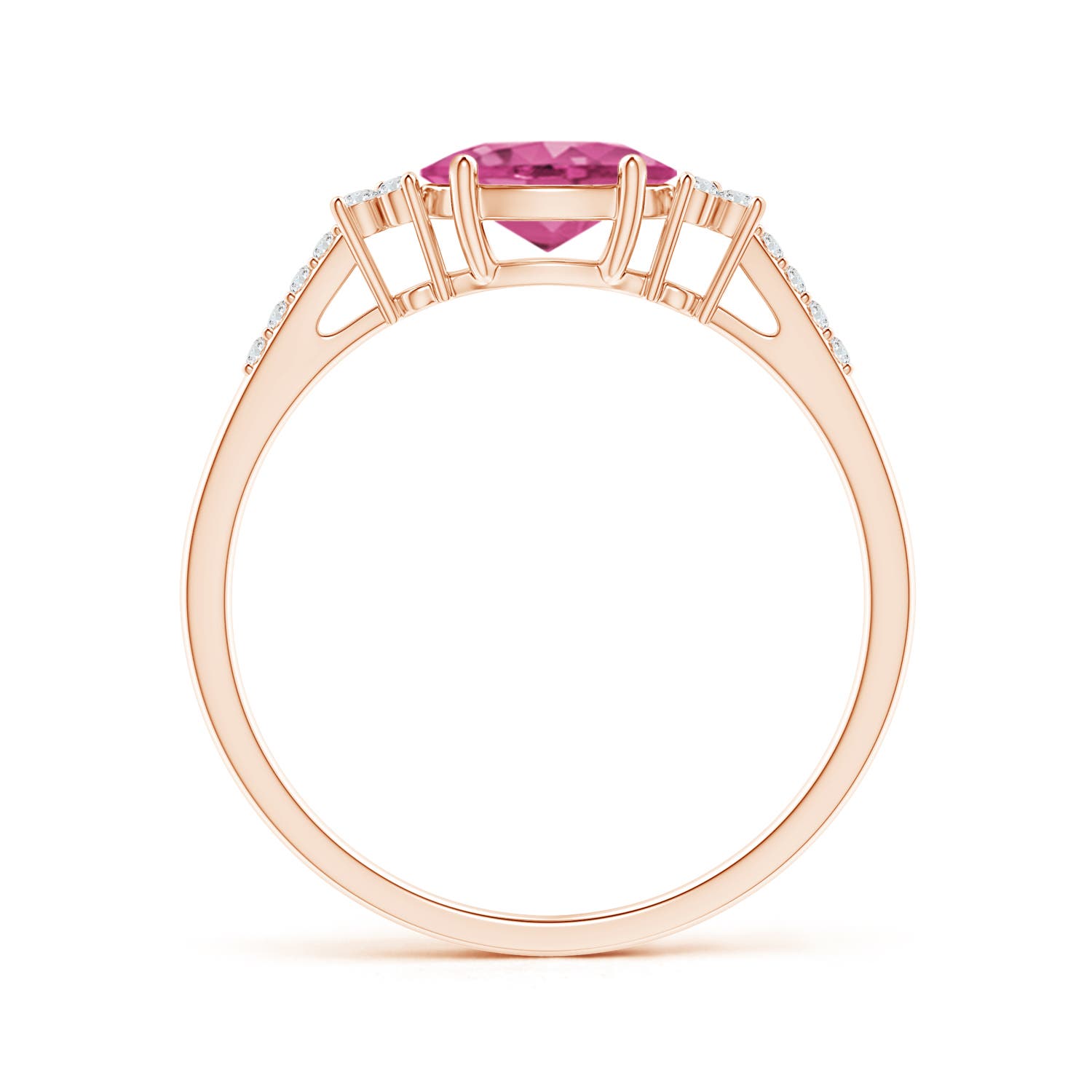 AAAA - Pink Sapphire / 0.94 CT / 14 KT Rose Gold