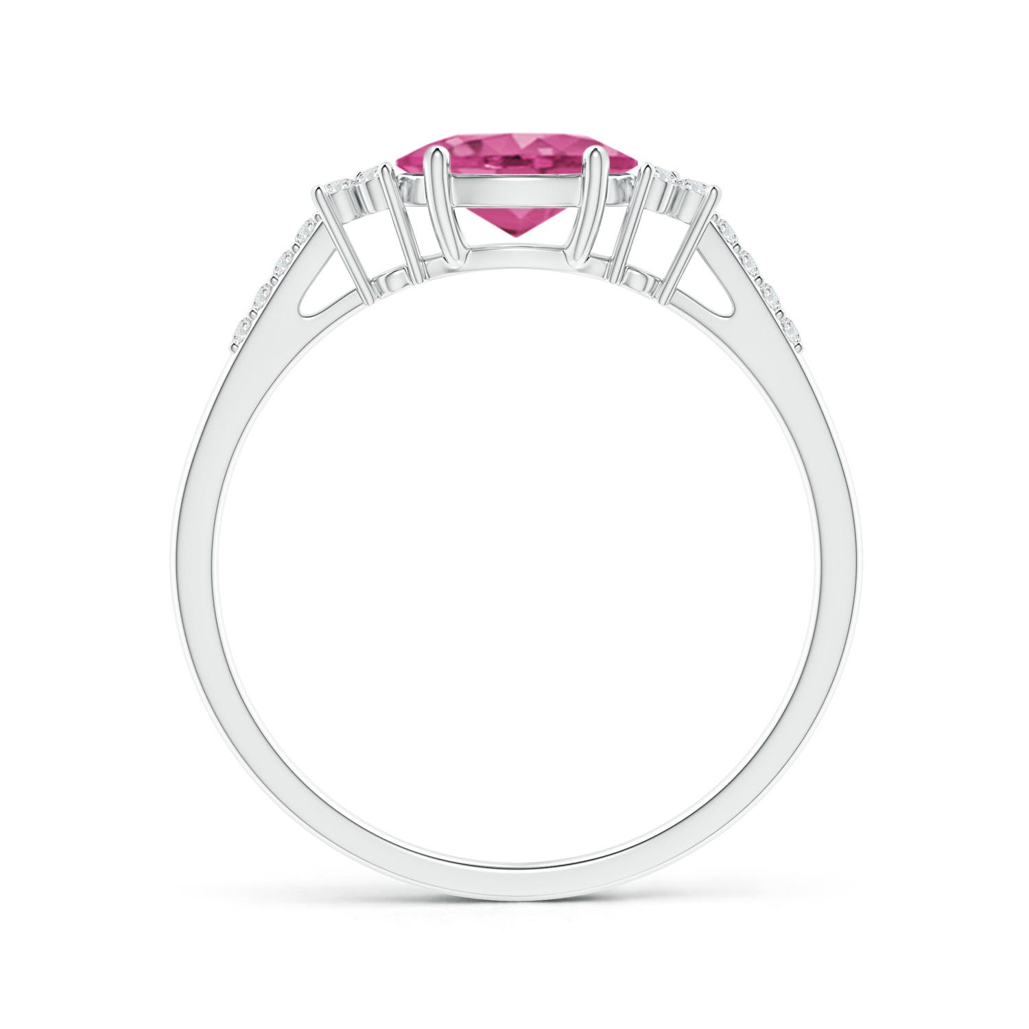 AAAA - Pink Sapphire / 0.94 CT / 14 KT White Gold