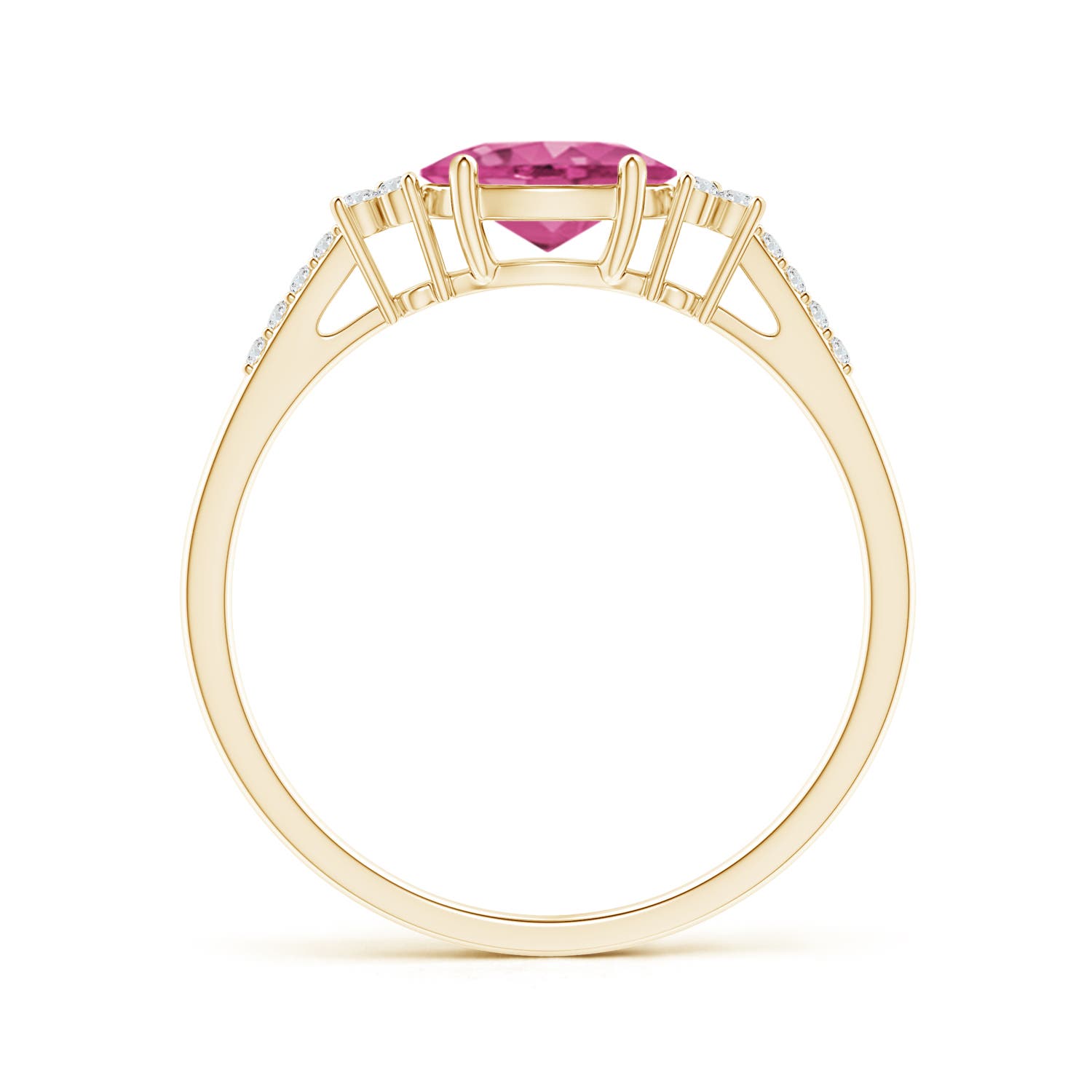 AAAA - Pink Sapphire / 0.94 CT / 14 KT Yellow Gold