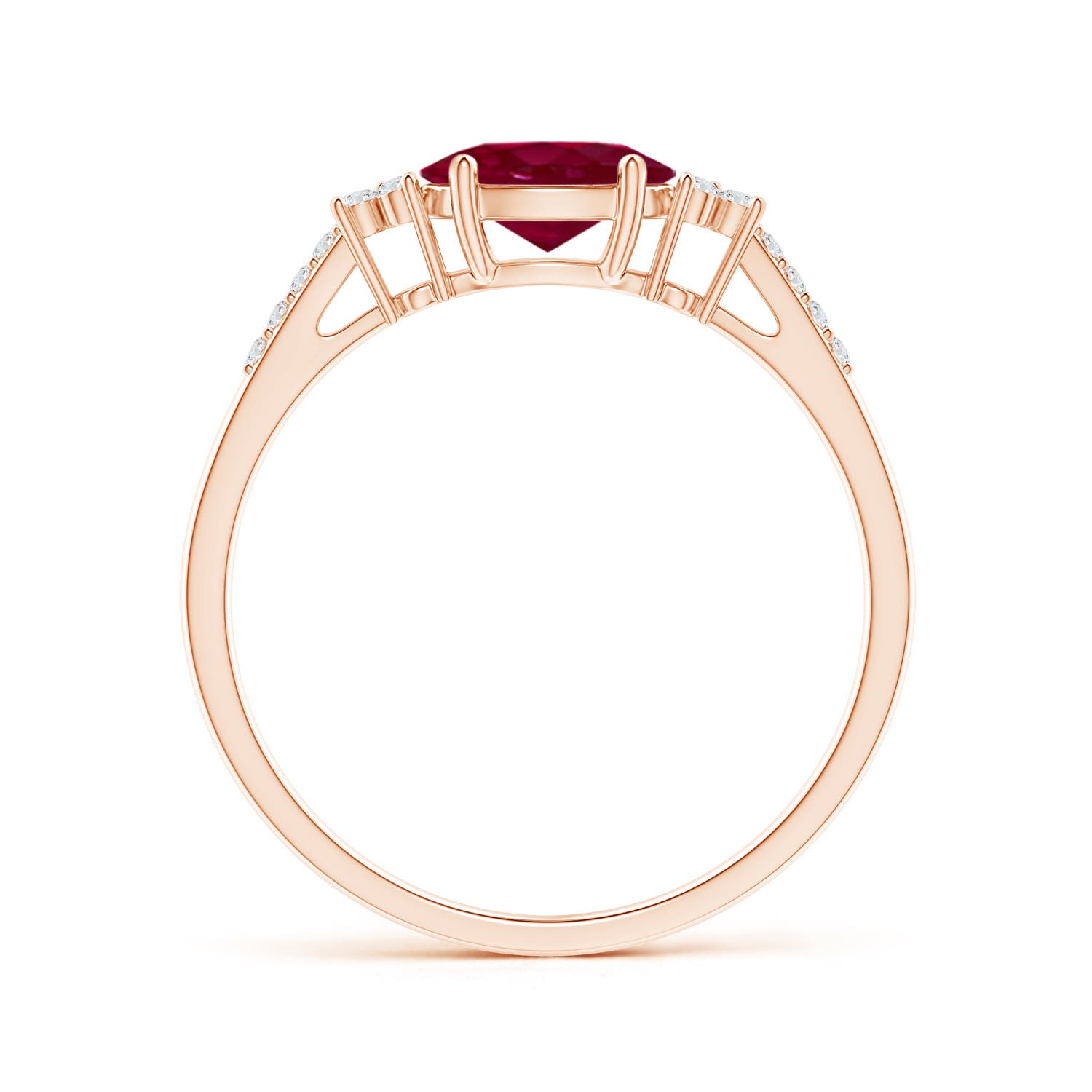 A - Ruby / 1.09 CT / 14 KT Rose Gold