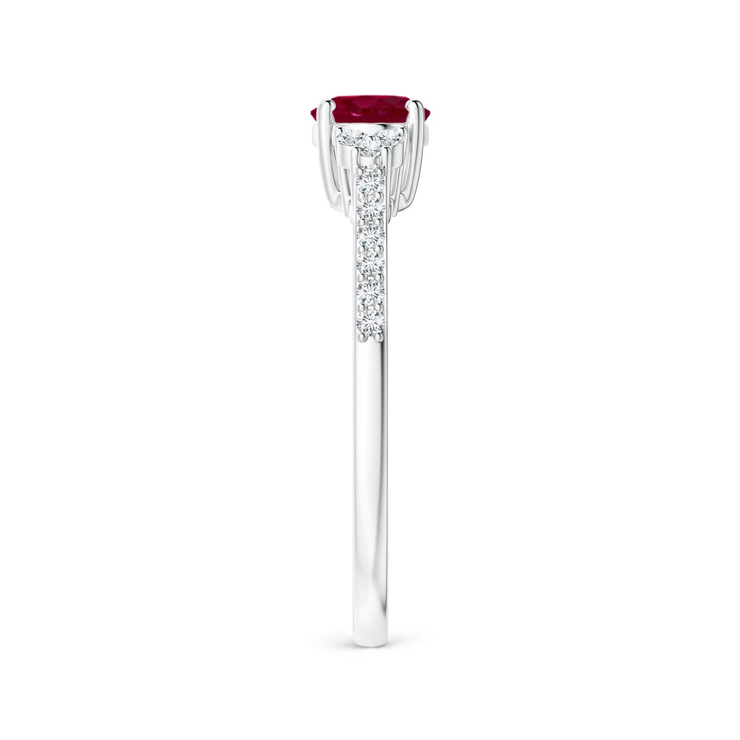 A - Ruby / 1.09 CT / 14 KT White Gold