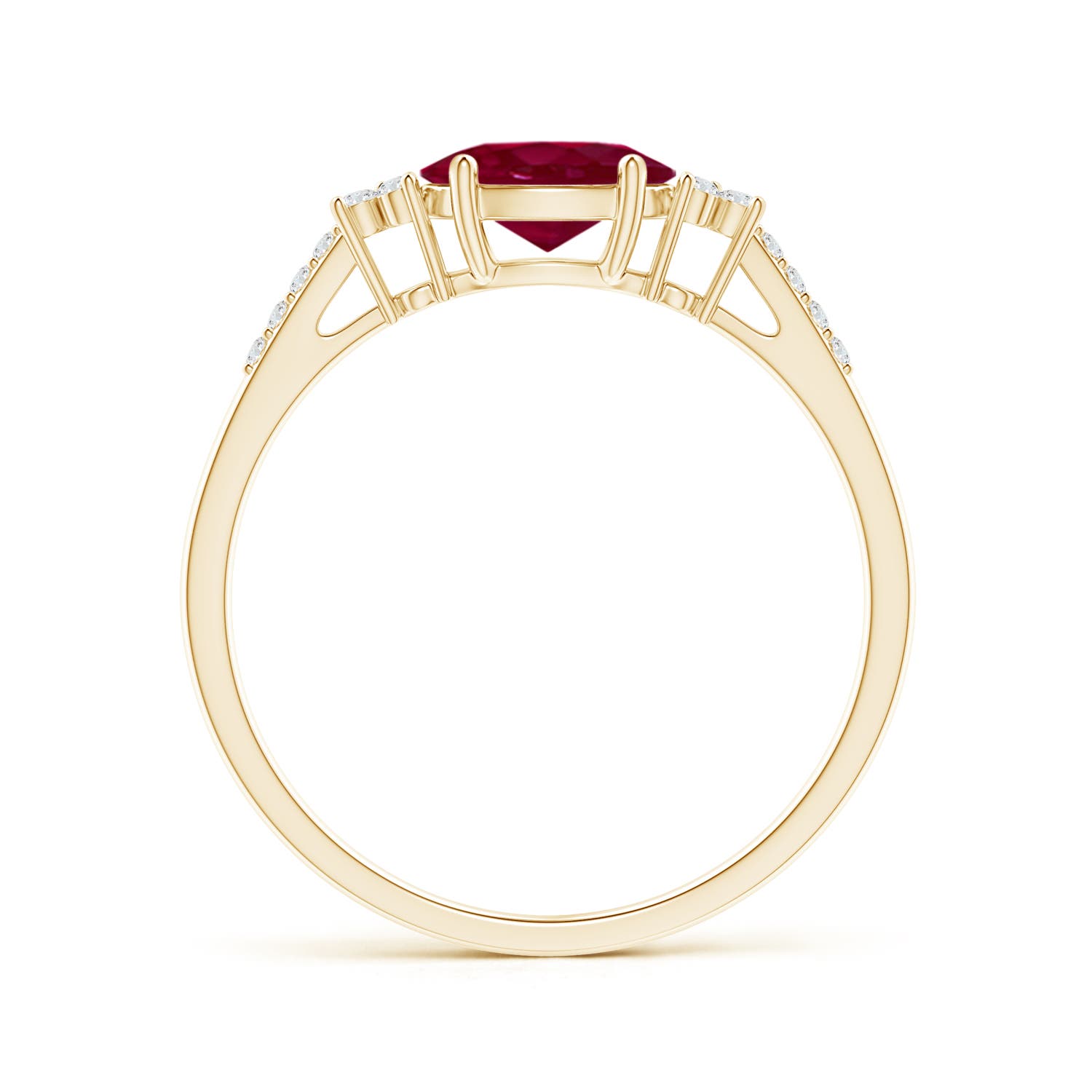 A - Ruby / 1.09 CT / 14 KT Yellow Gold