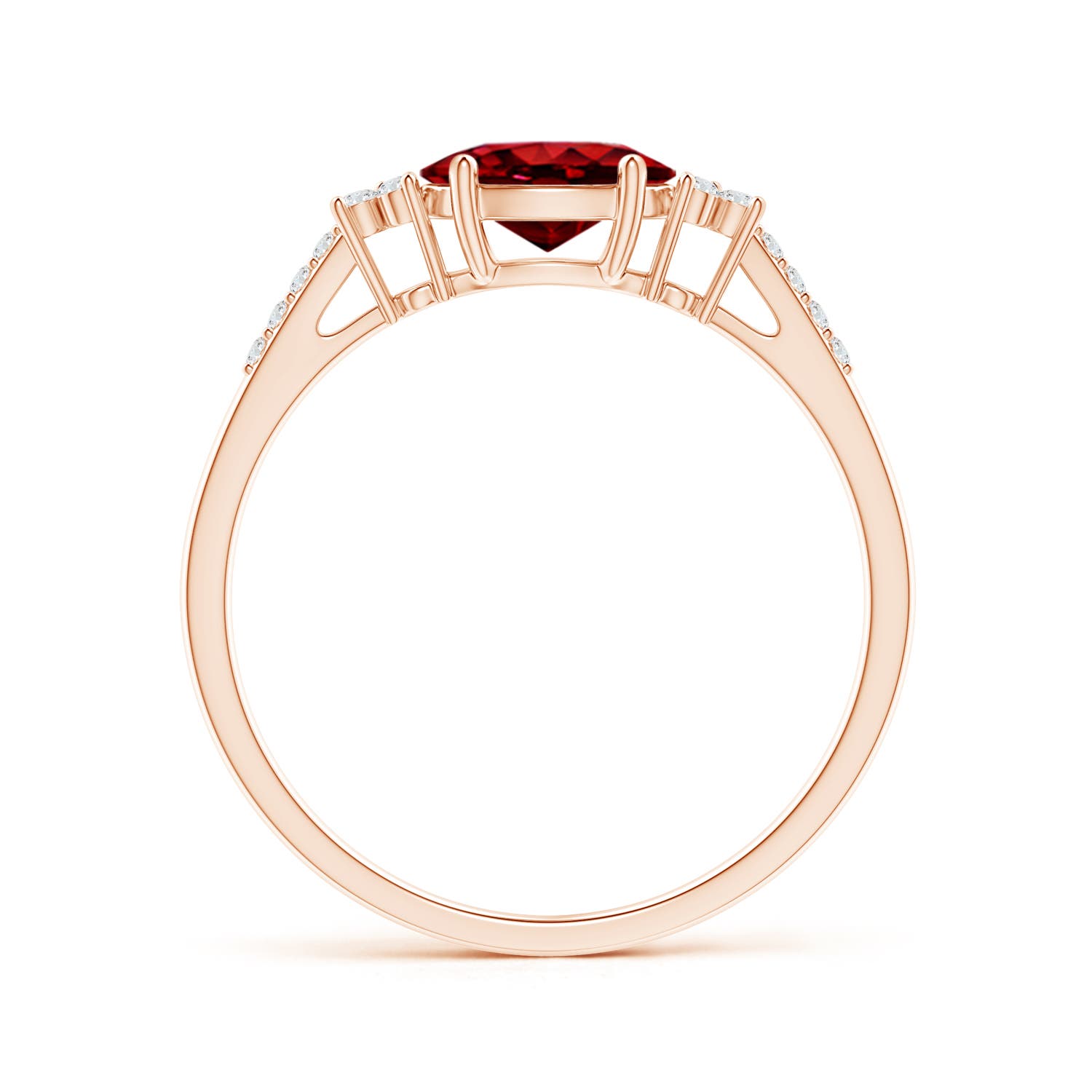 AAAA - Ruby / 1.09 CT / 14 KT Rose Gold