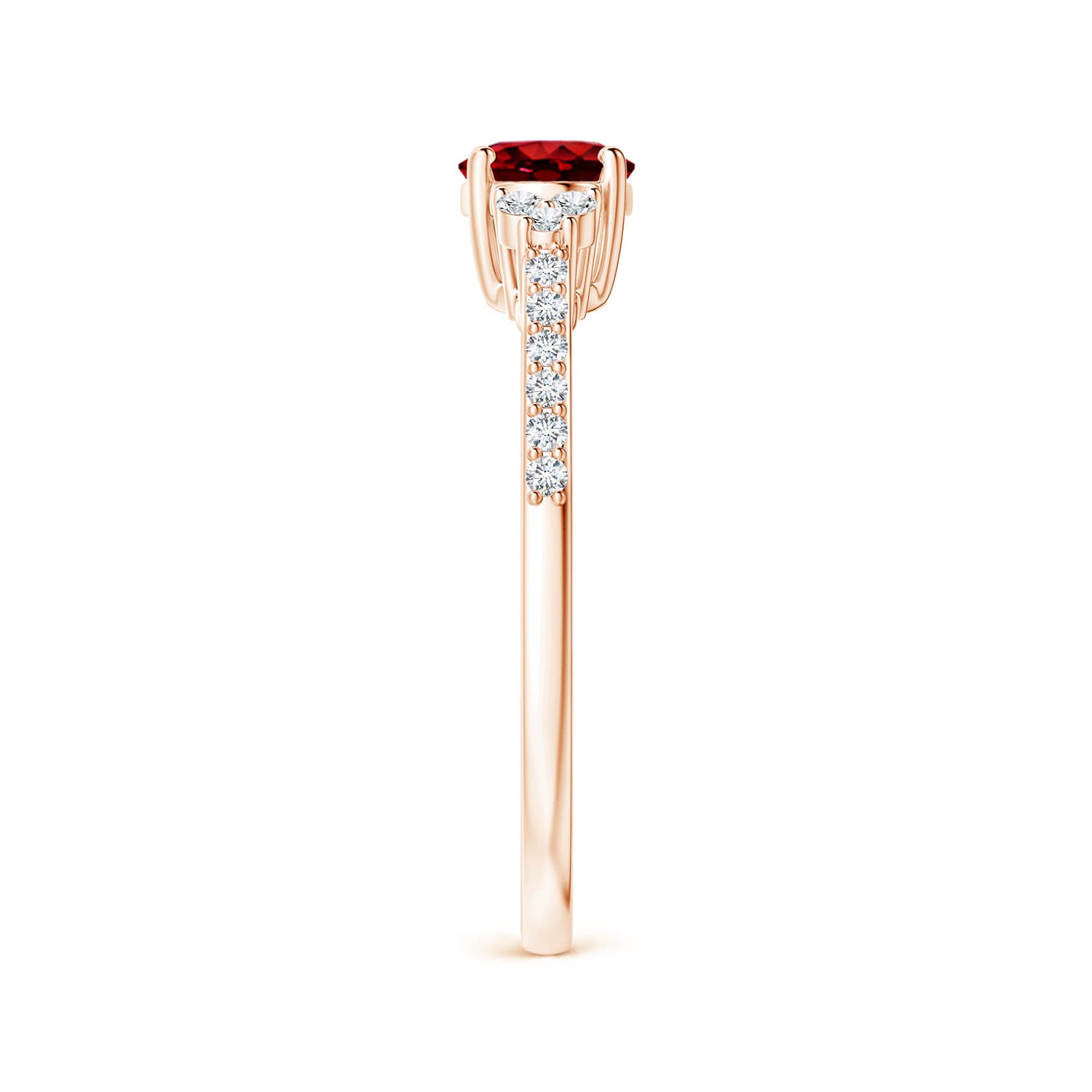 AAAA - Ruby / 1.09 CT / 14 KT Rose Gold