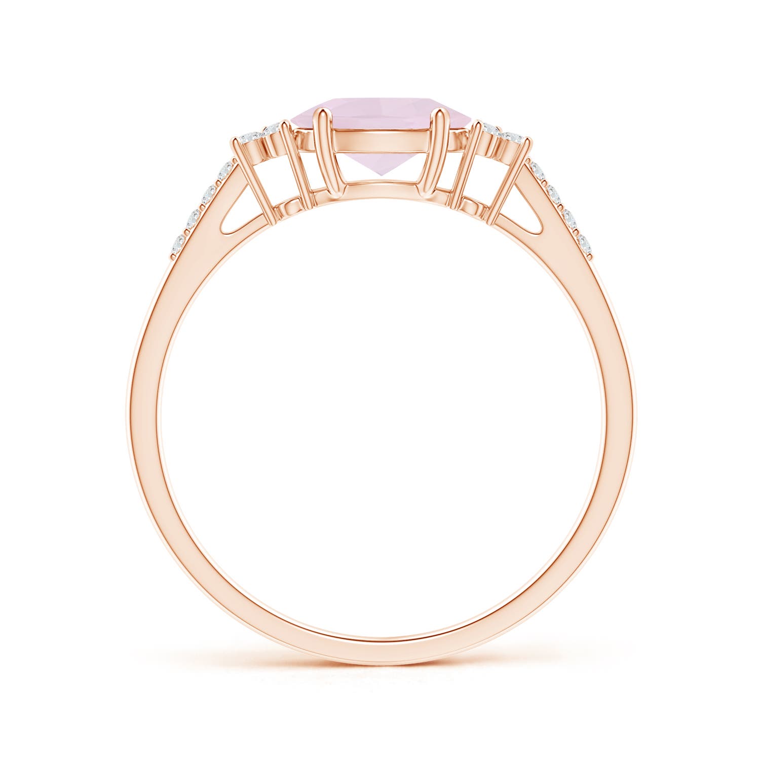 A - Rose Quartz / 0.79 CT / 14 KT Rose Gold