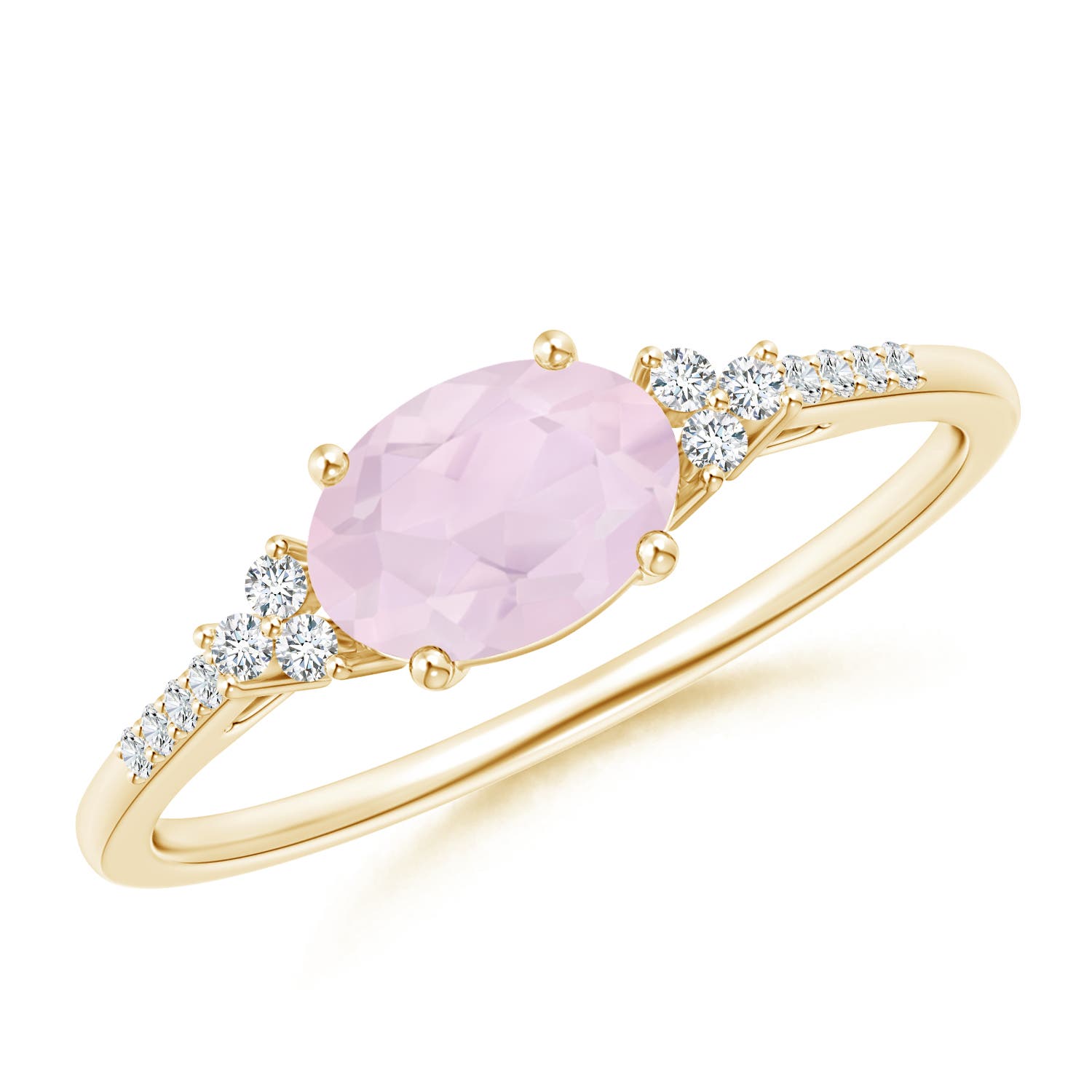 A - Rose Quartz / 0.79 CT / 14 KT Yellow Gold