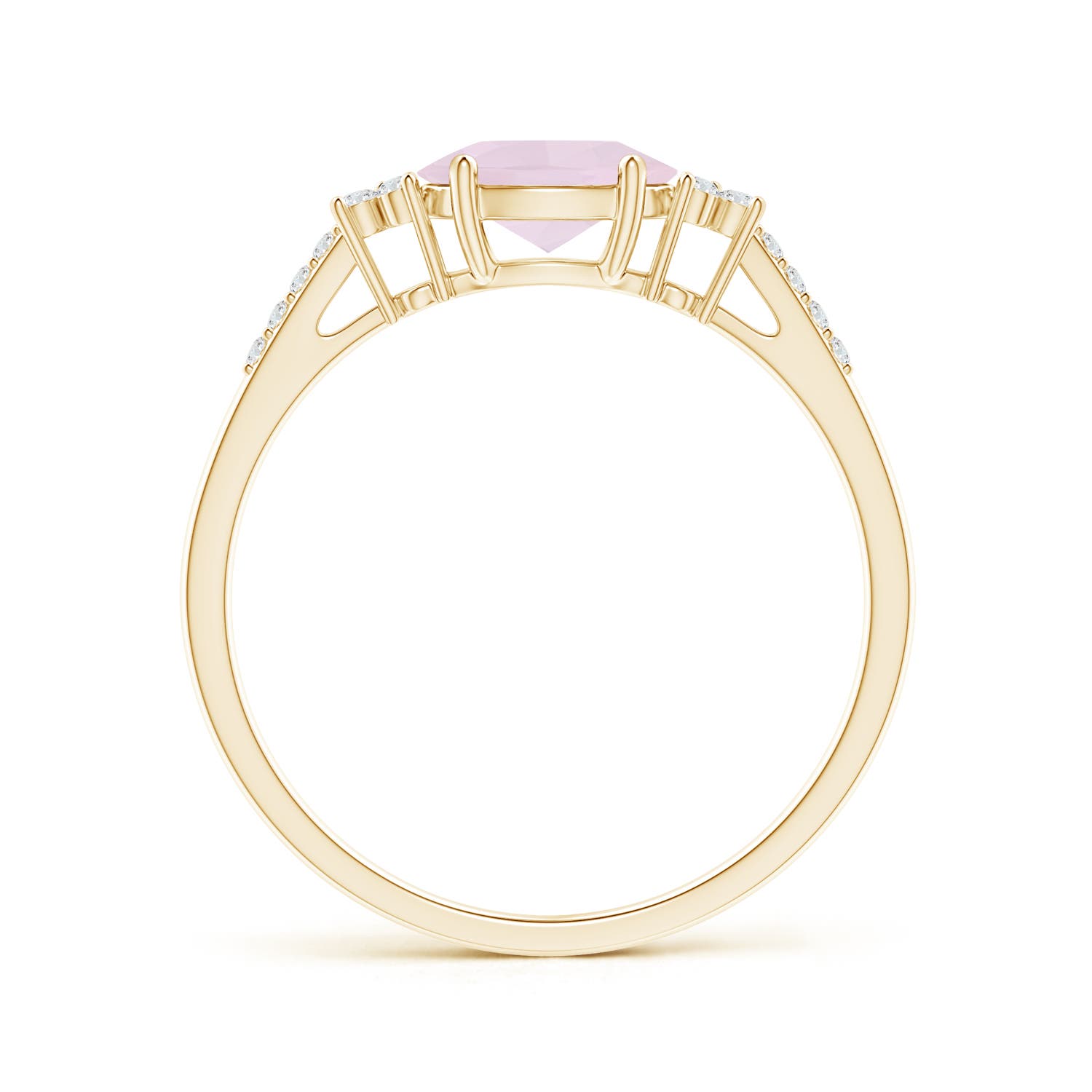 A - Rose Quartz / 0.79 CT / 14 KT Yellow Gold