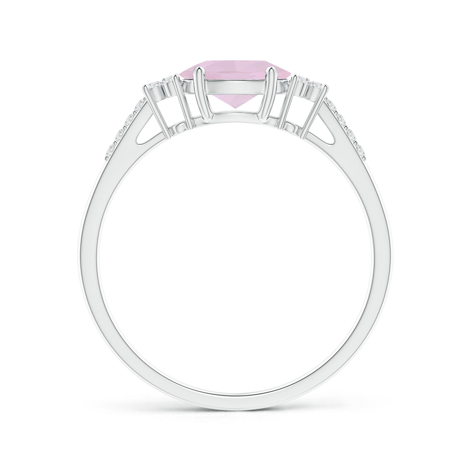 AA - Rose Quartz / 0.79 CT / 14 KT White Gold