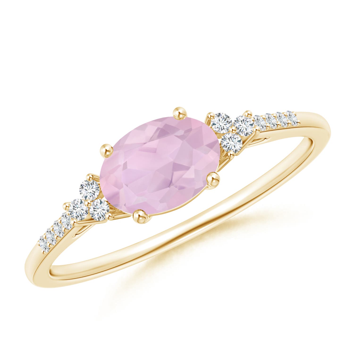 AAA - Rose Quartz / 0.79 CT / 14 KT Yellow Gold