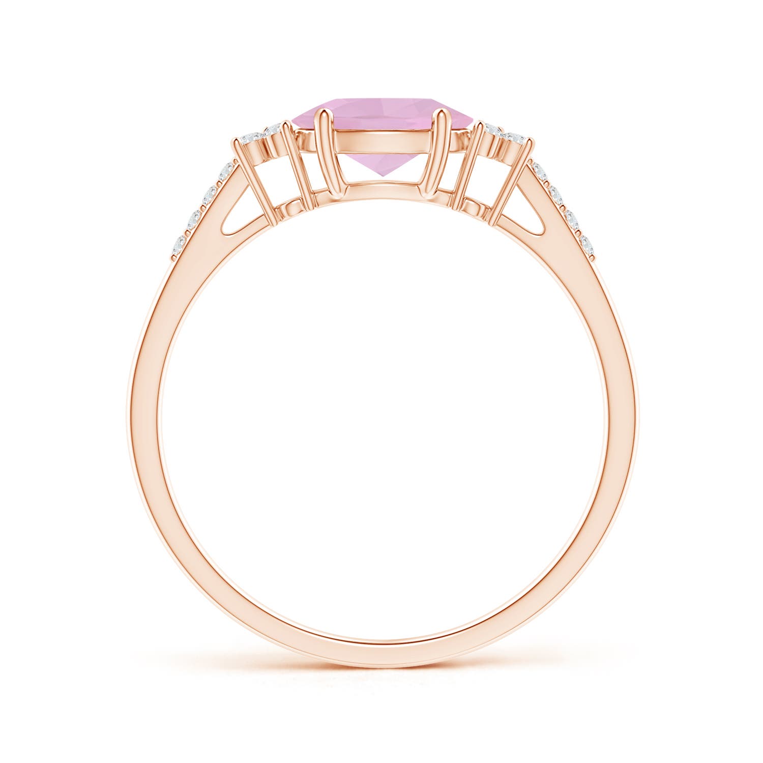 AAAA - Rose Quartz / 0.79 CT / 14 KT Rose Gold