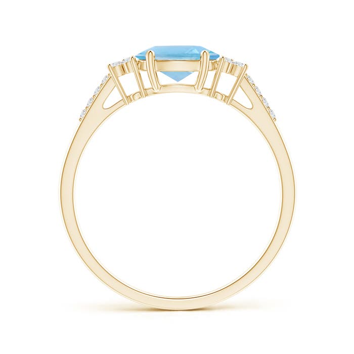 A - Swiss Blue Topaz / 1.04 CT / 14 KT Yellow Gold