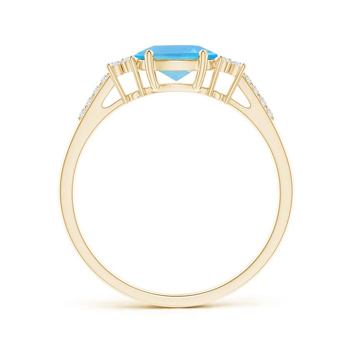 AA - Swiss Blue Topaz / 1.04 CT / 14 KT Yellow Gold