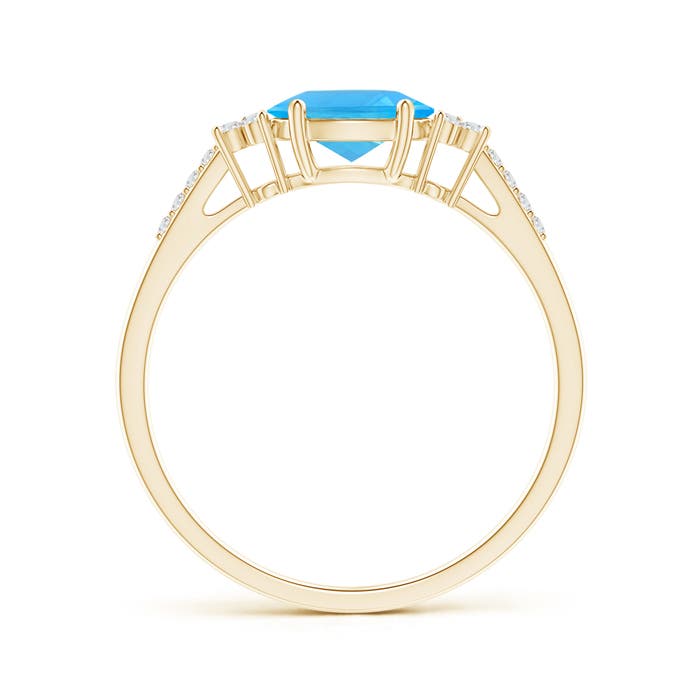 AAA - Swiss Blue Topaz / 1.04 CT / 14 KT Yellow Gold