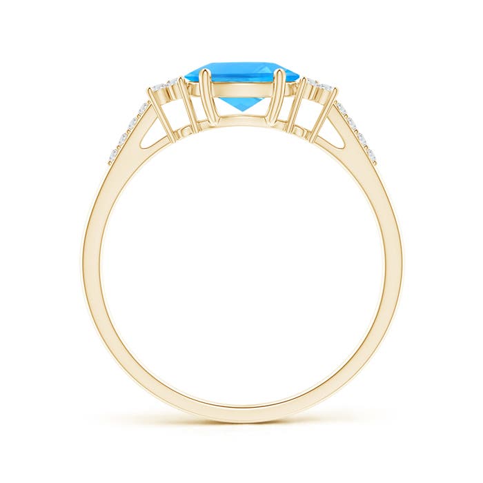 AAAA - Swiss Blue Topaz / 1.04 CT / 14 KT Yellow Gold