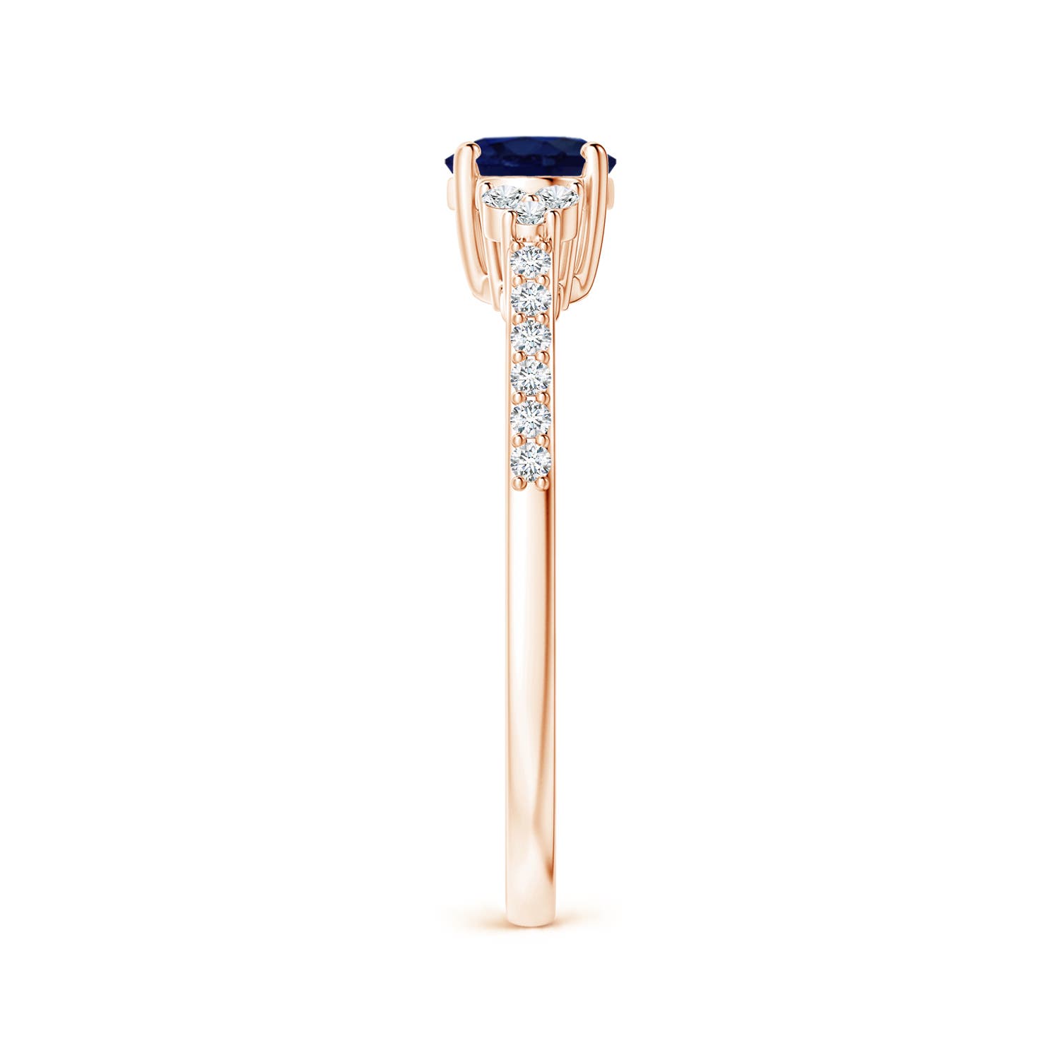 A - Blue Sapphire / 0.94 CT / 14 KT Rose Gold