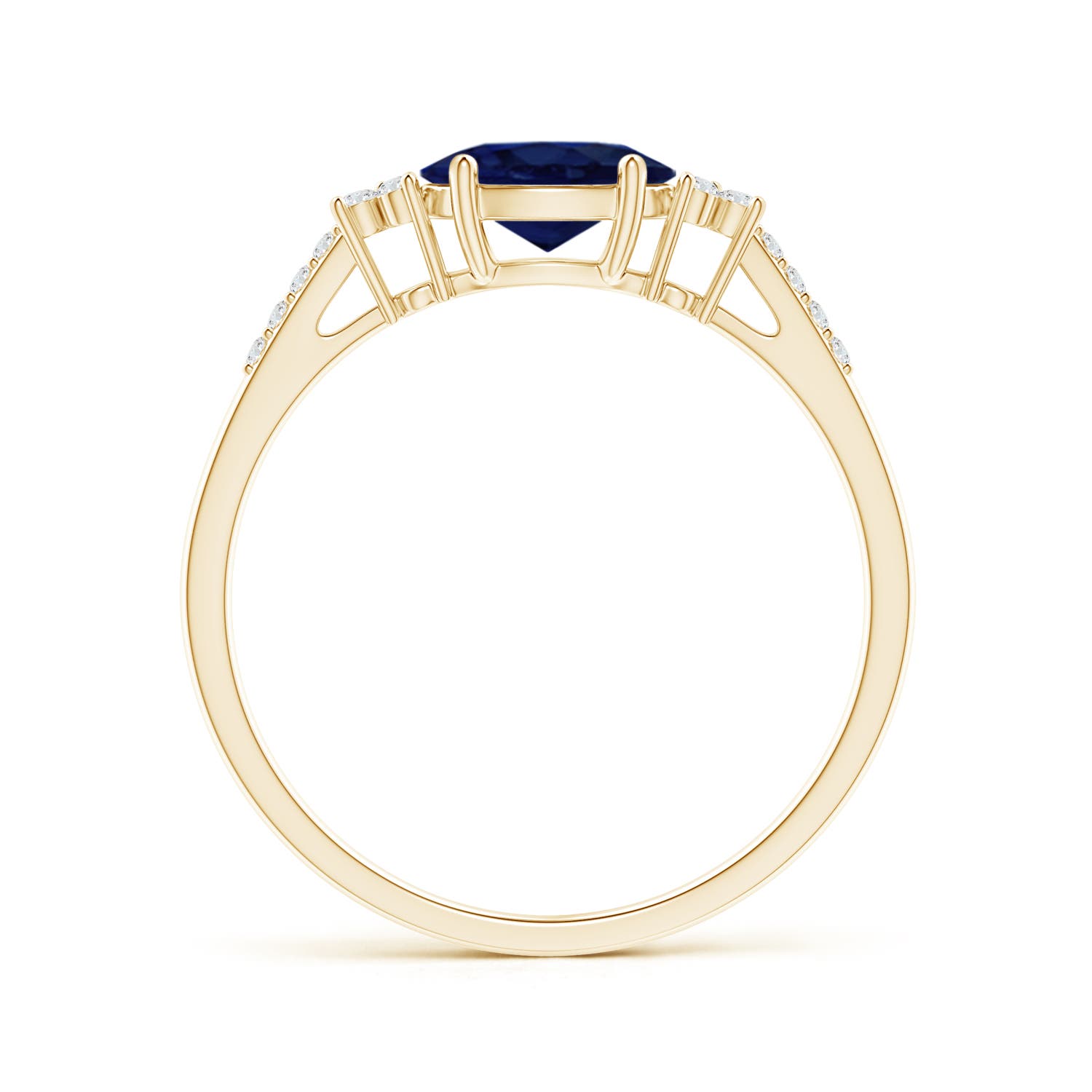 A - Blue Sapphire / 0.94 CT / 14 KT Yellow Gold