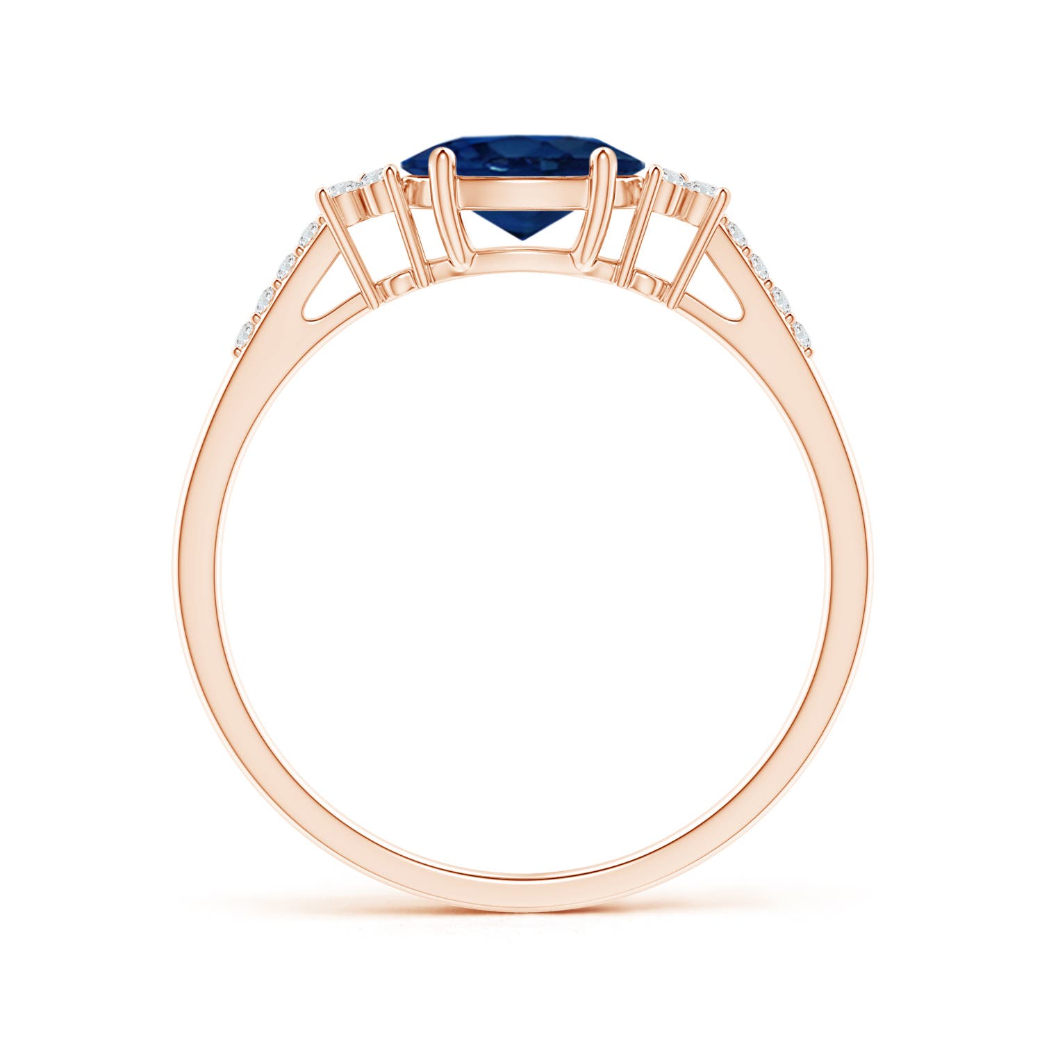 AA - Blue Sapphire / 0.94 CT / 14 KT Rose Gold