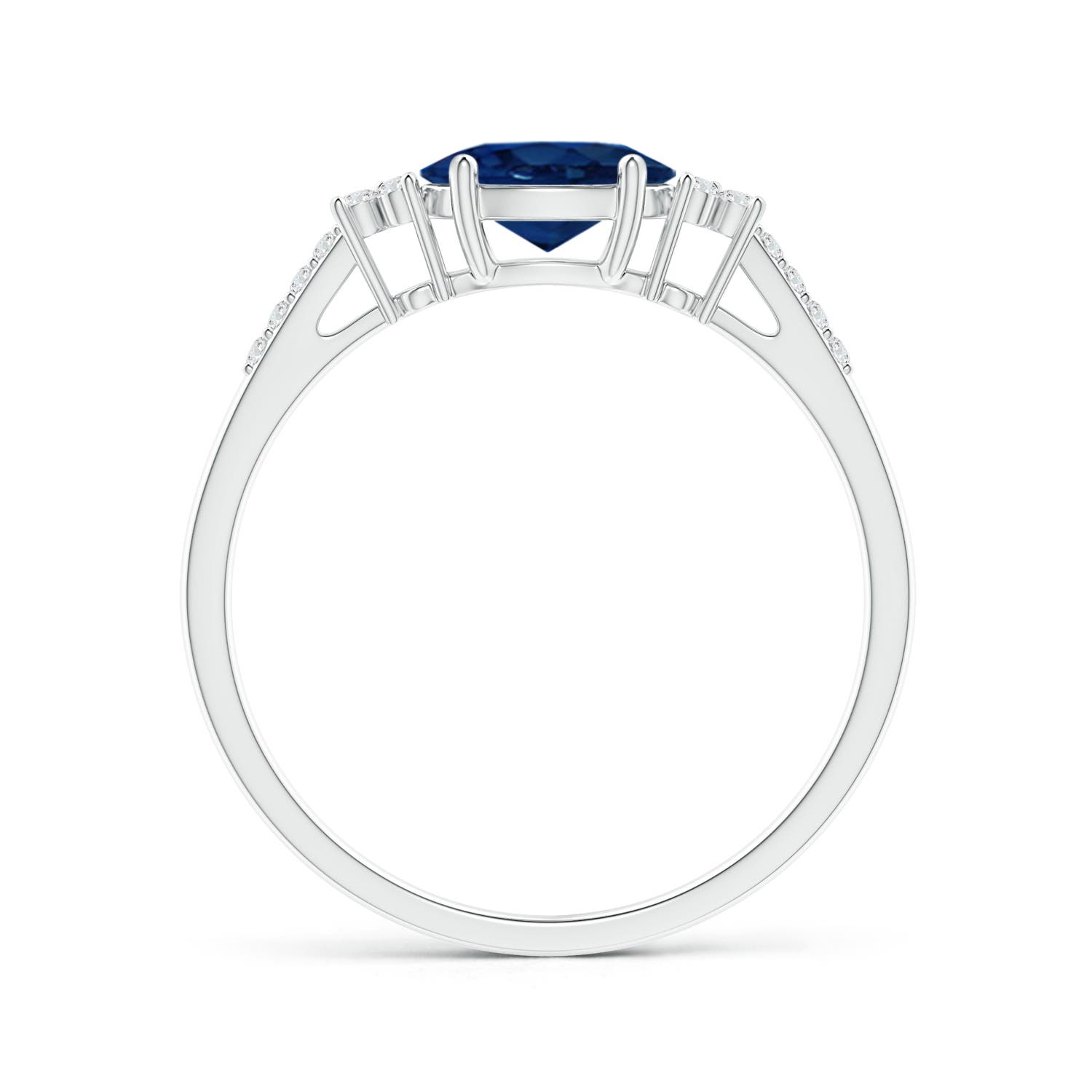 AA - Blue Sapphire / 0.94 CT / 14 KT White Gold