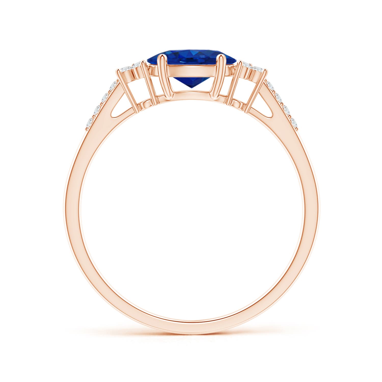 AAA - Blue Sapphire / 0.94 CT / 14 KT Rose Gold