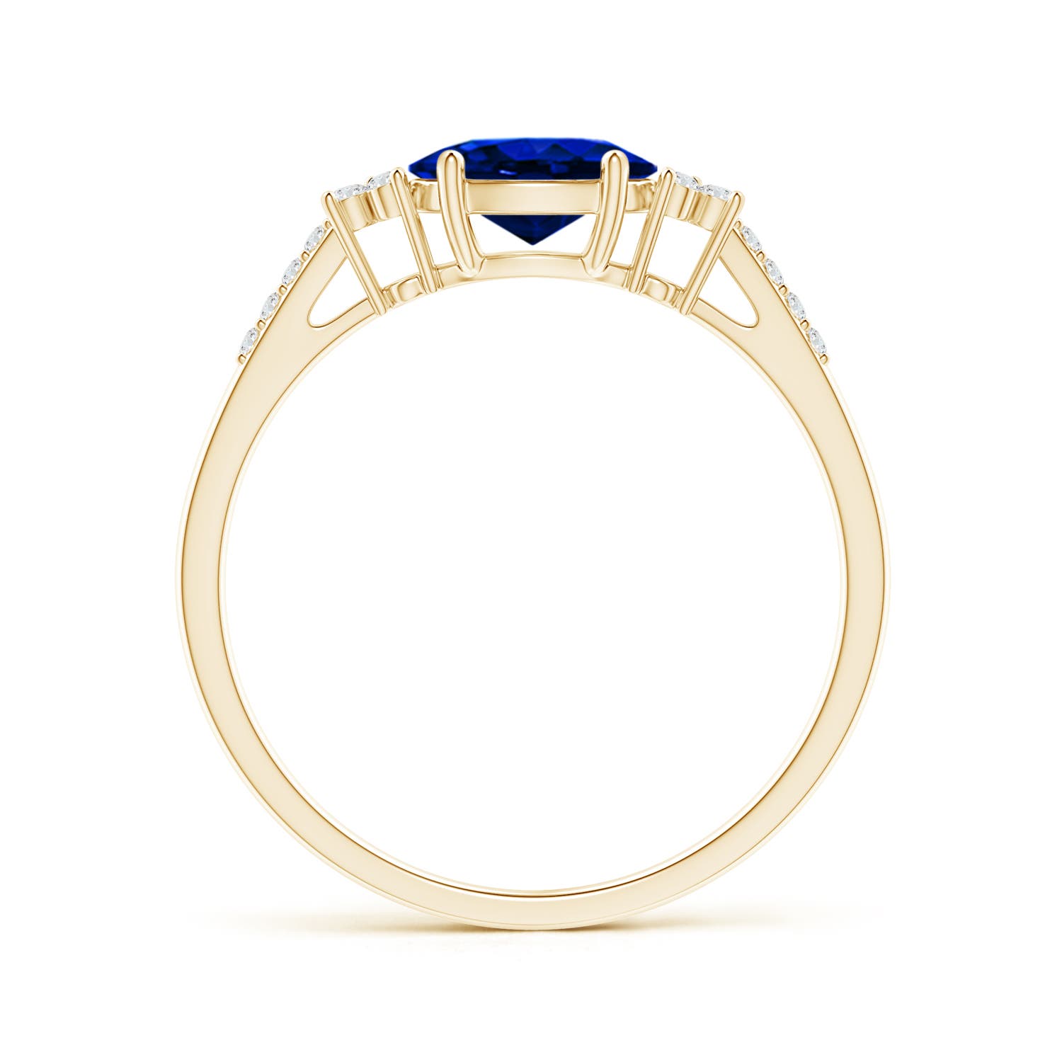 AAAA - Blue Sapphire / 0.94 CT / 14 KT Yellow Gold