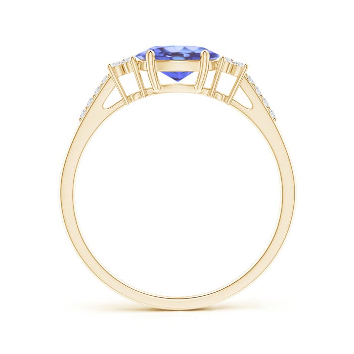 A - Tanzanite / 0.89 CT / 14 KT Yellow Gold