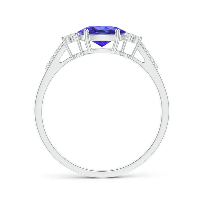 AA - Tanzanite / 0.89 CT / 14 KT White Gold