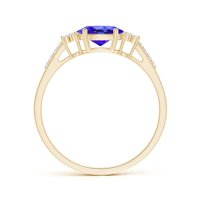 AAA - Tanzanite / 0.89 CT / 14 KT Yellow Gold