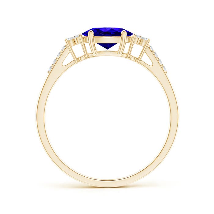 AAAA - Tanzanite / 0.89 CT / 14 KT Yellow Gold