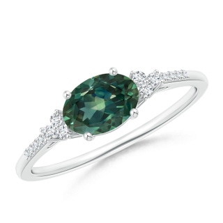 Oval AA Teal Montana Sapphire