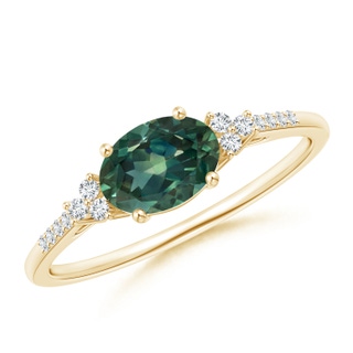 Oval AA Teal Montana Sapphire