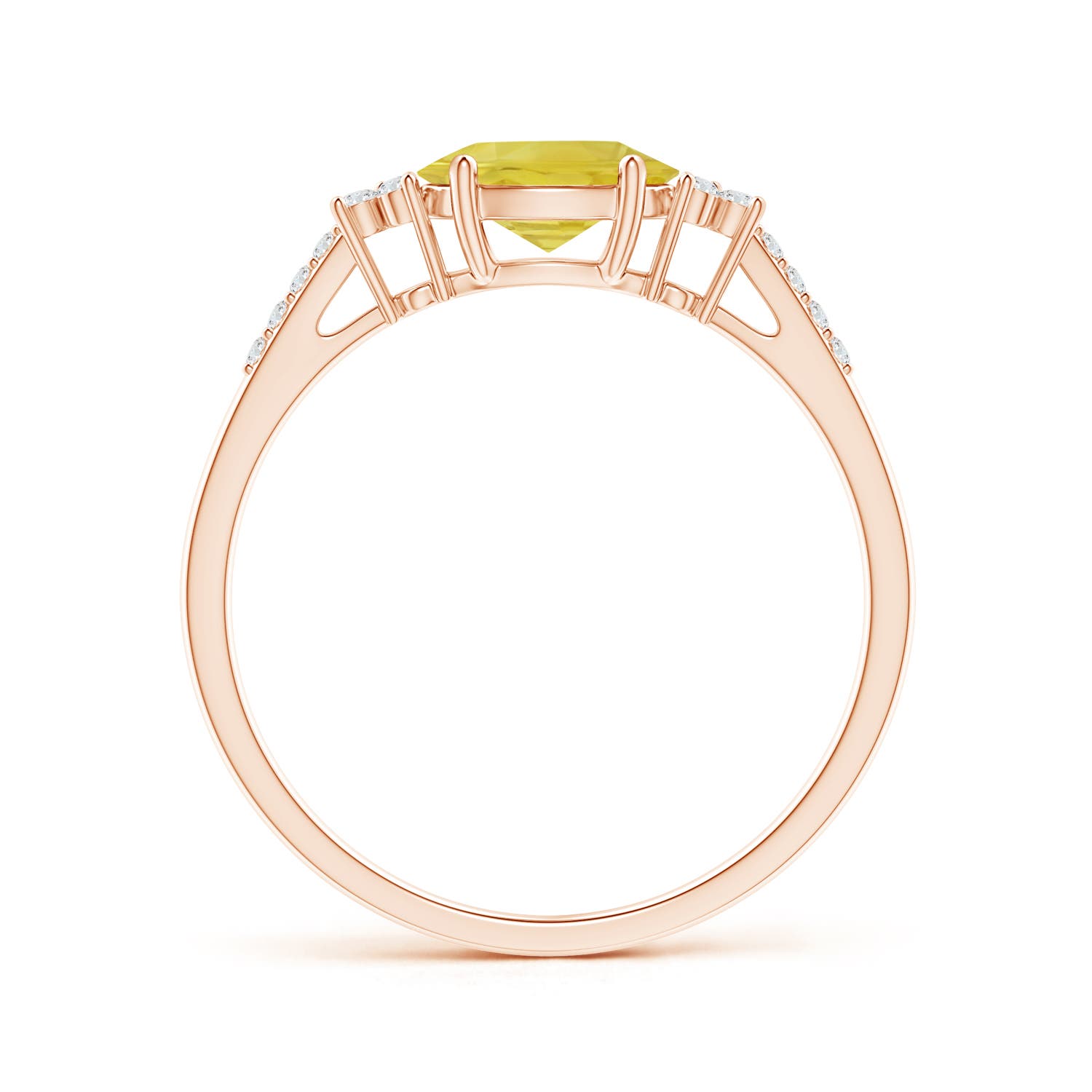 A - Yellow Sapphire / 1.09 CT / 14 KT Rose Gold