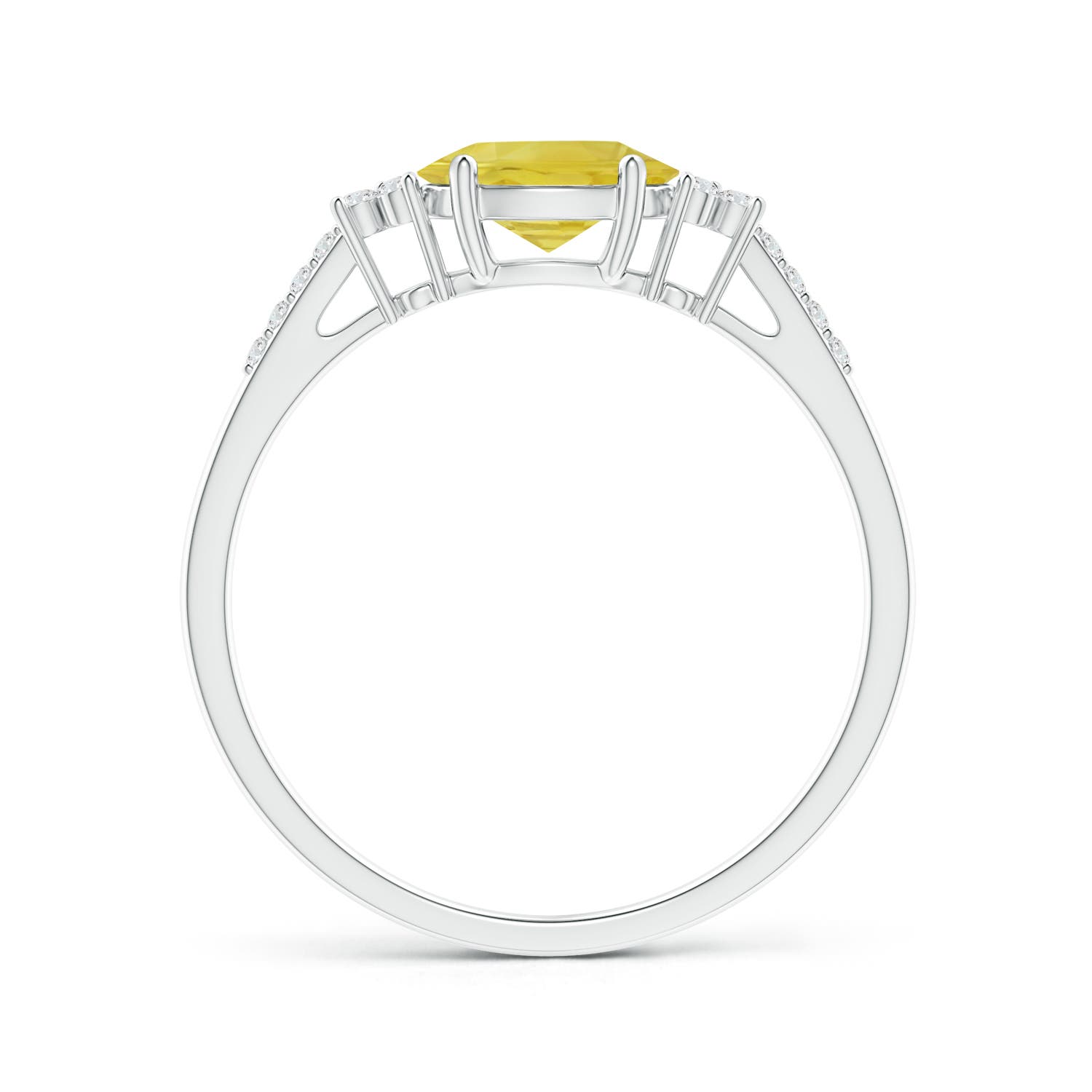 A - Yellow Sapphire / 1.09 CT / 14 KT White Gold