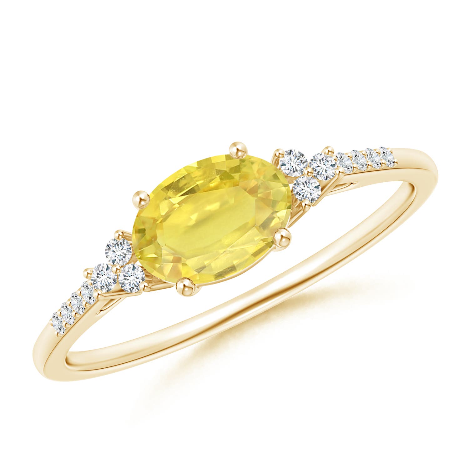 A - Yellow Sapphire / 1.09 CT / 14 KT Yellow Gold