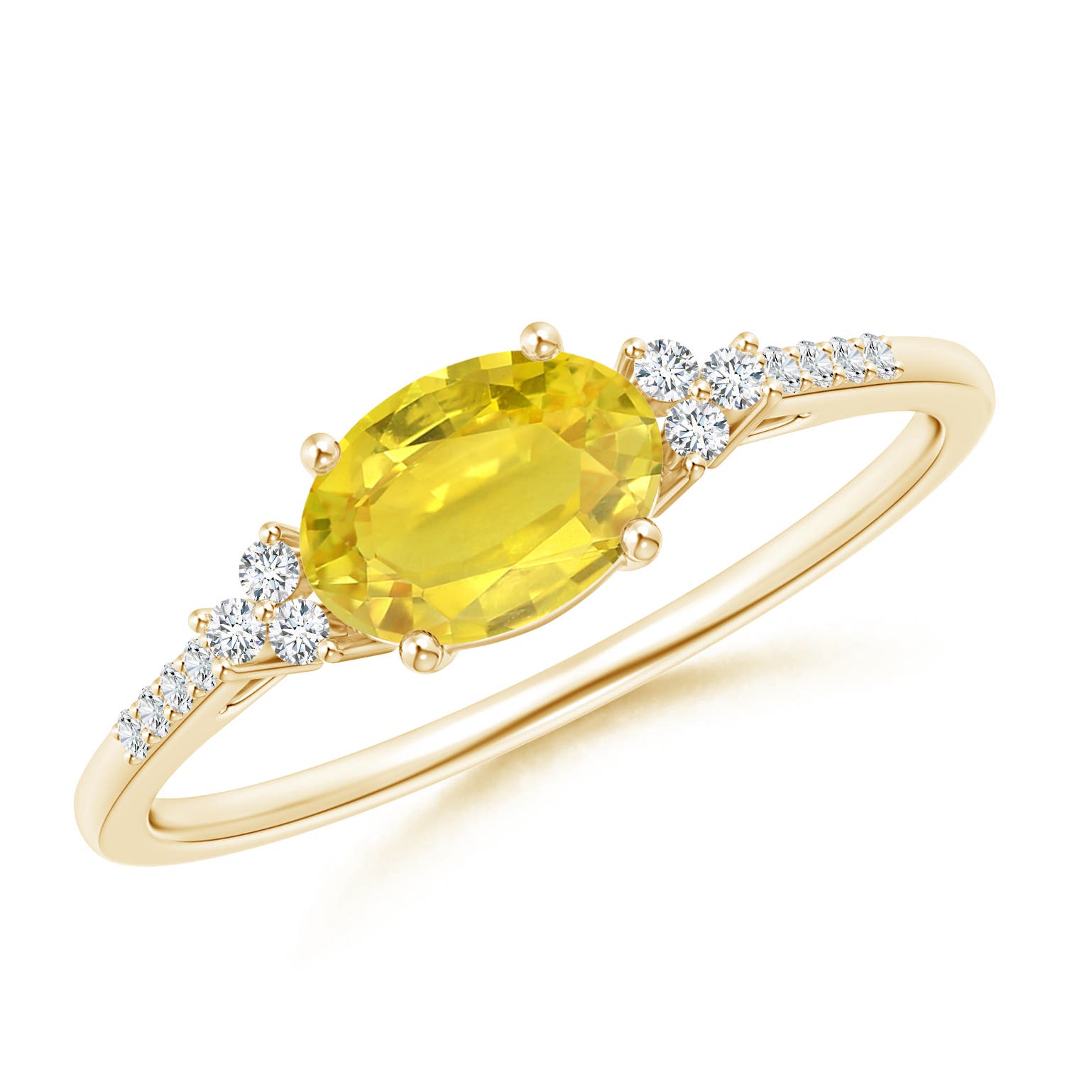 AA - Yellow Sapphire / 1.09 CT / 14 KT Yellow Gold