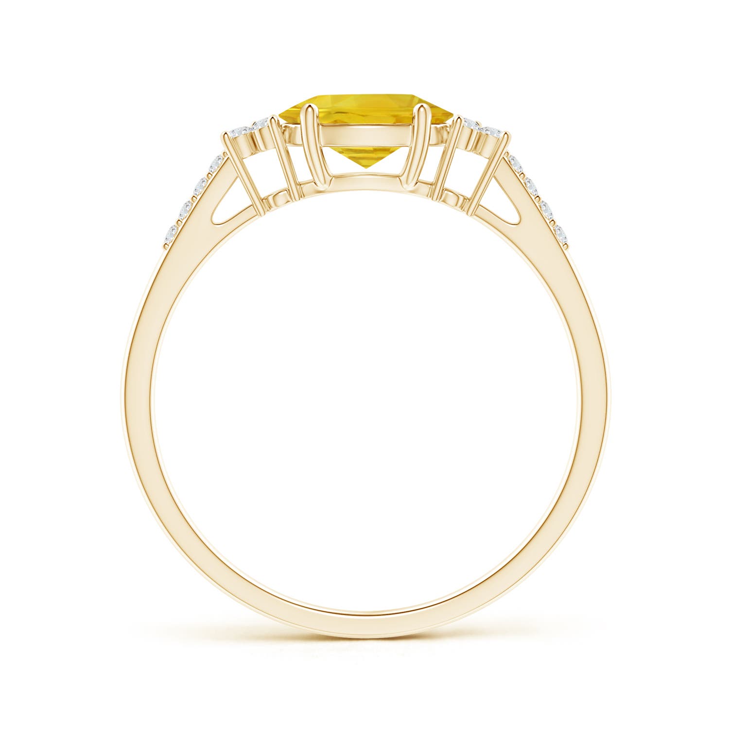 AAA - Yellow Sapphire / 1.09 CT / 14 KT Yellow Gold