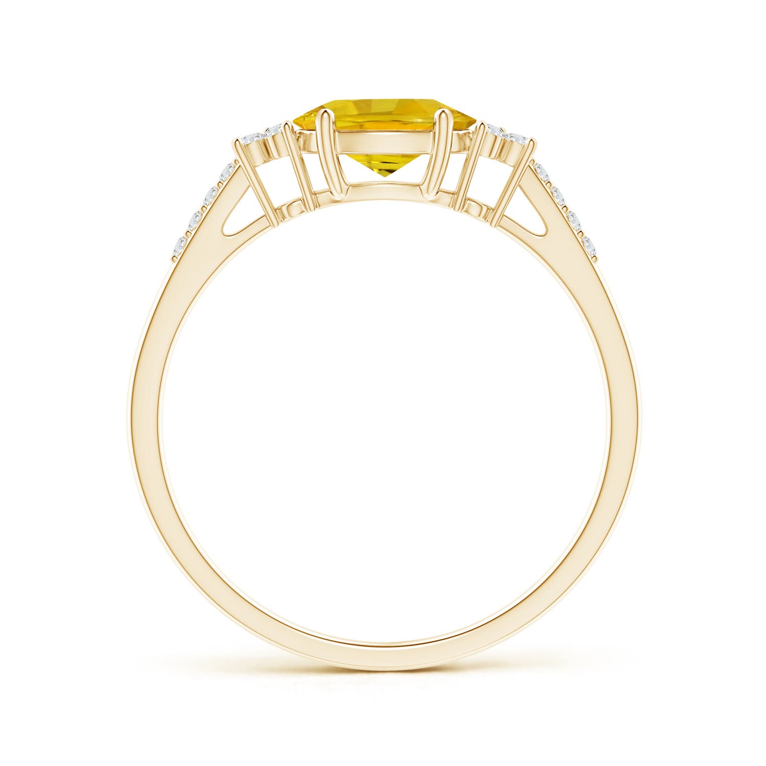 AAAA - Yellow Sapphire / 1.09 CT / 14 KT Yellow Gold