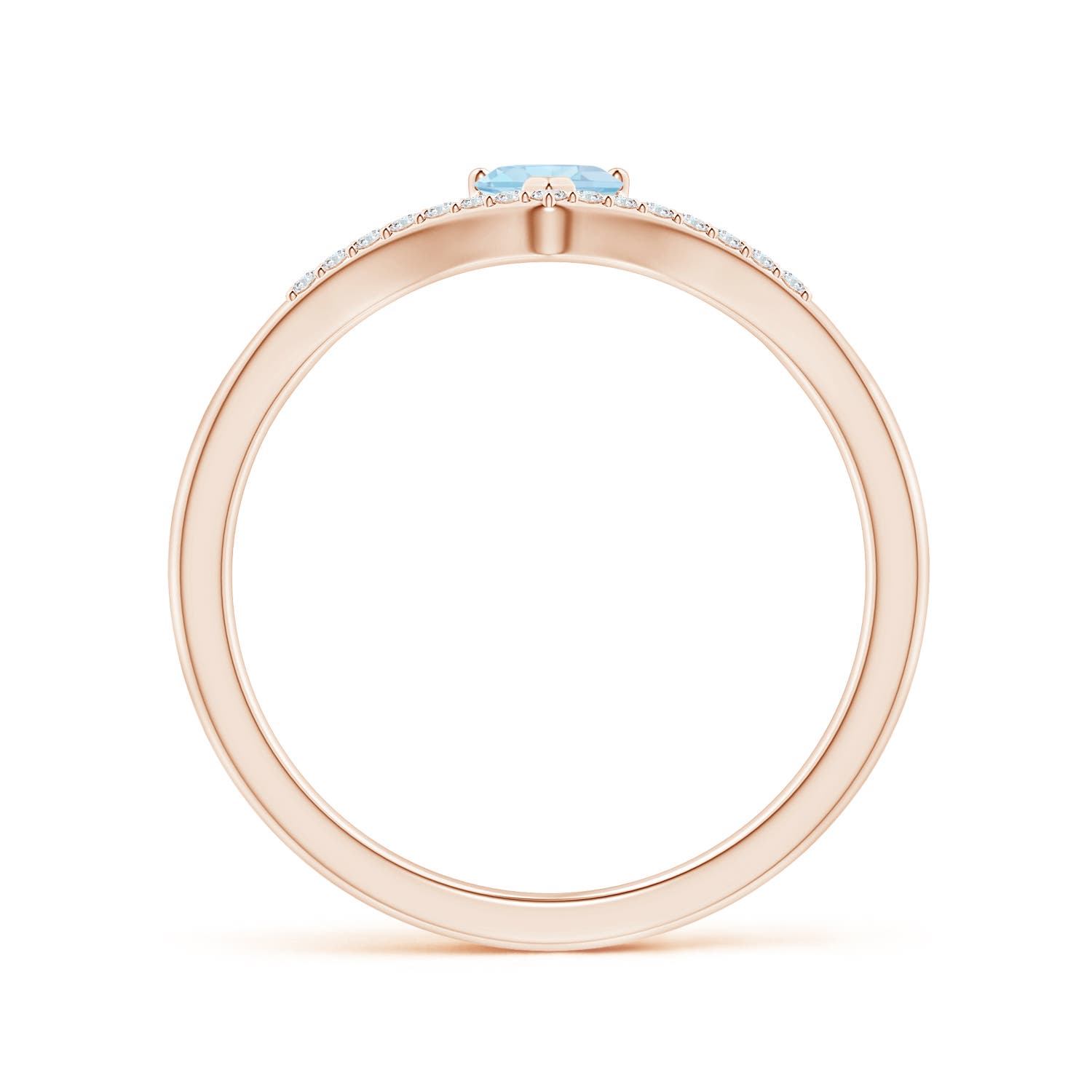 AA - Aquamarine / 0.28 CT / 14 KT Rose Gold