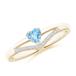 Heart AAA Aquamarine