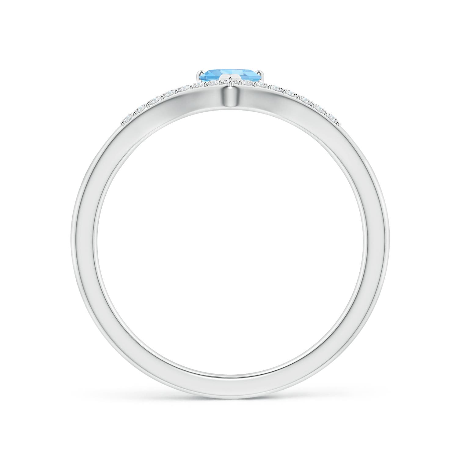 AAAA - Aquamarine / 0.28 CT / 14 KT White Gold