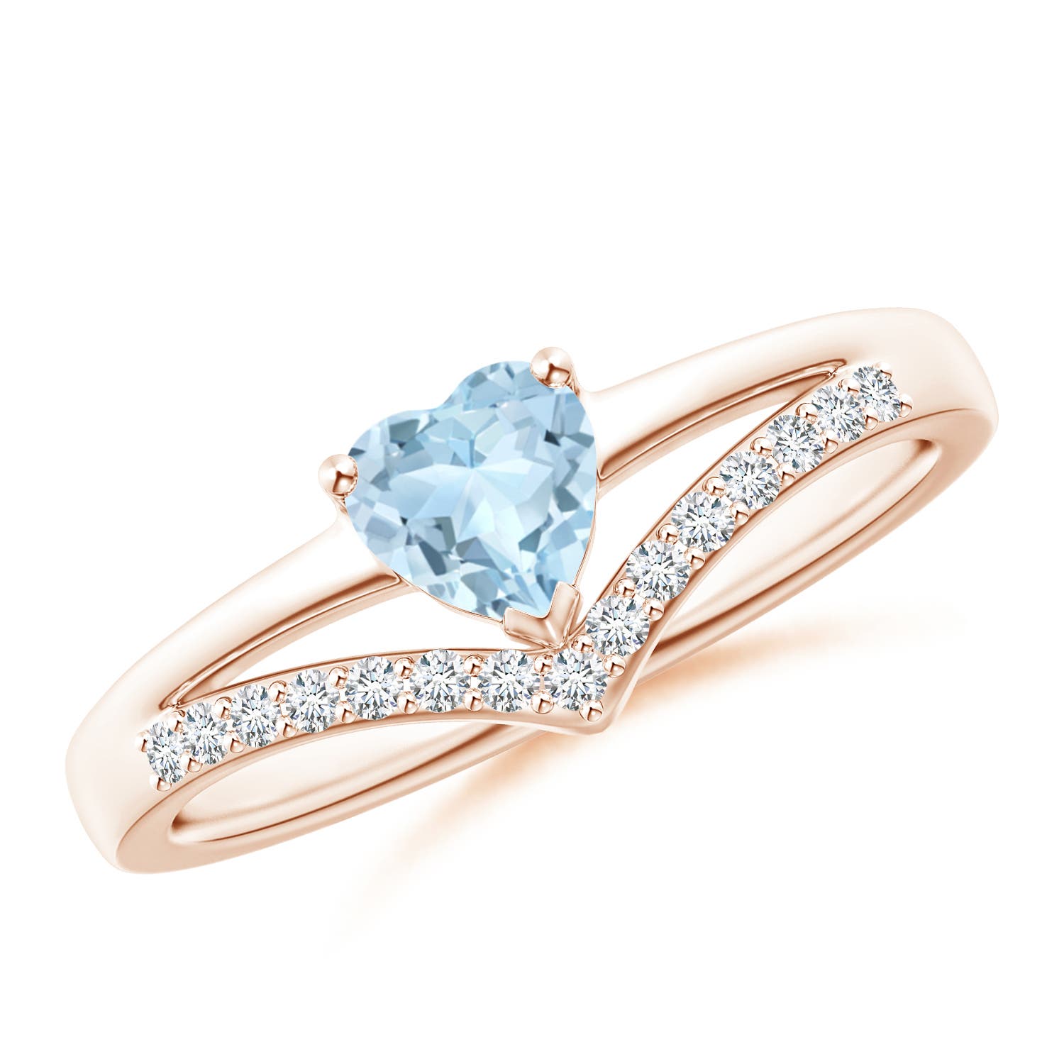 AA - Aquamarine / 0.45 CT / 14 KT Rose Gold