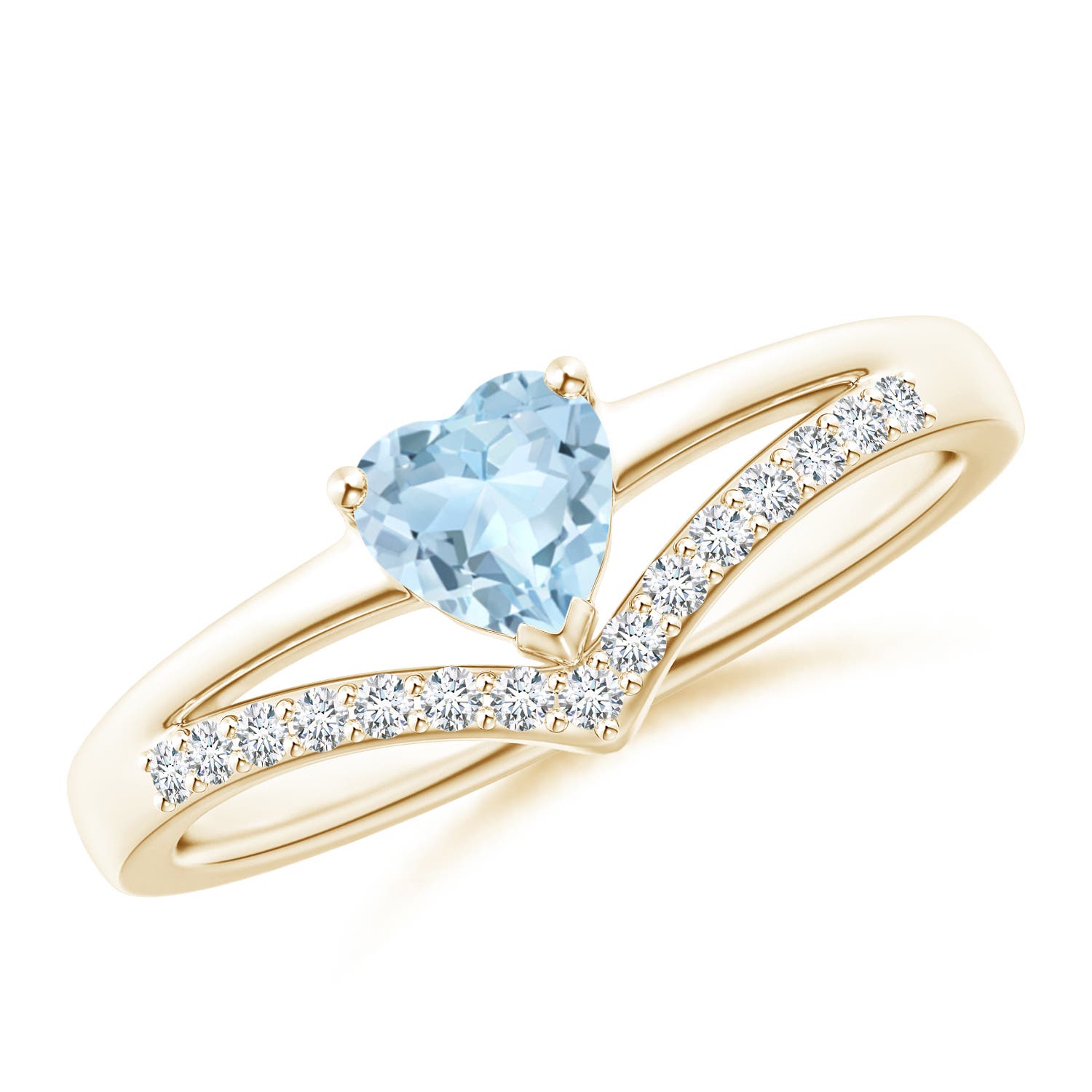 AA - Aquamarine / 0.45 CT / 14 KT Yellow Gold