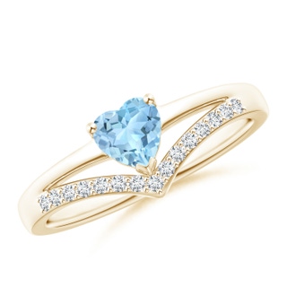 Heart AAA Aquamarine