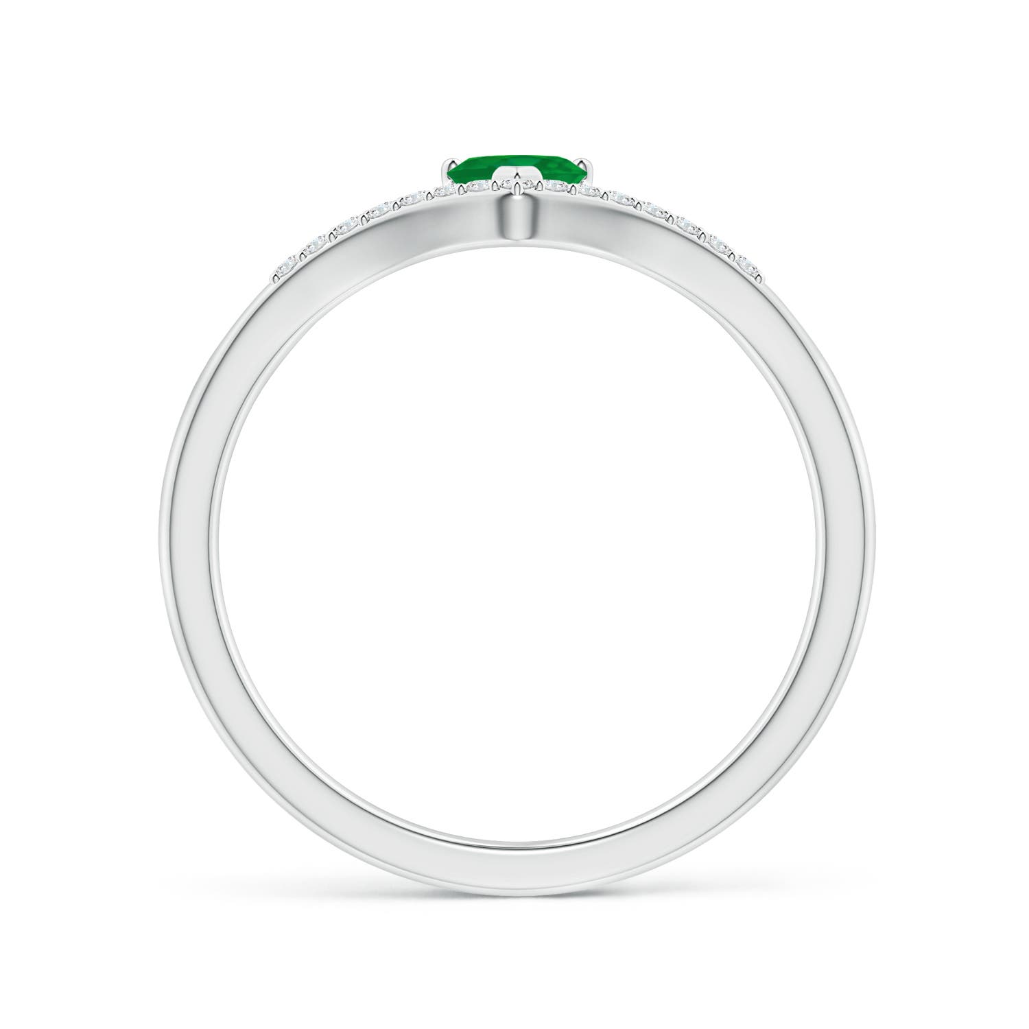 AA - Emerald / 0.28 CT / 14 KT White Gold